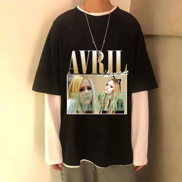 

Canada Singer Avril Lavigne Print Tshirt Men Women Fashion Cotton T-shirt Hip Hop Streetwear Tops 90s Retro Graphic Womens Tee