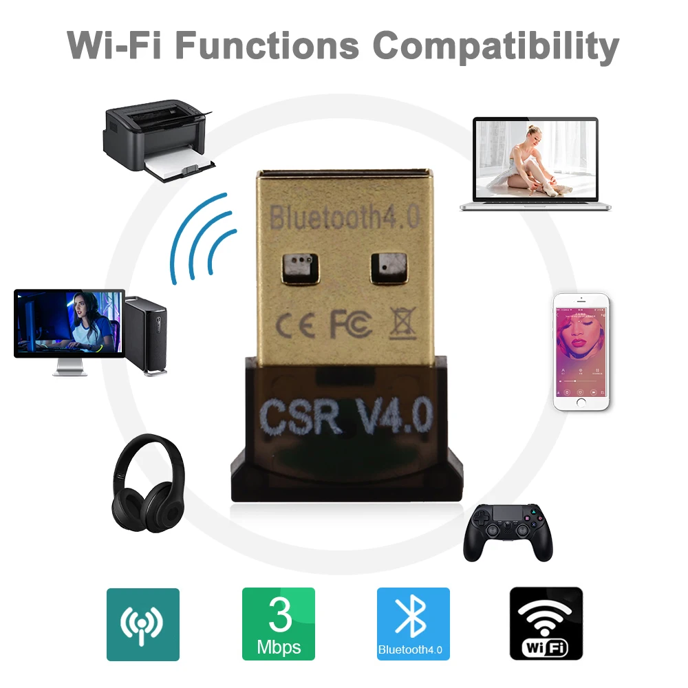 Мини USB беспроводной Bluetooth CSR 4 0 адаптер двойного режима ключ драйвер для Windows 10 8 7