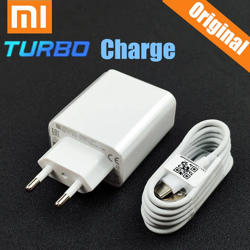Быстрое зарядное устройство xiaomi 27 Вт оригинальный EU QC 4 0 турбо адаптер для