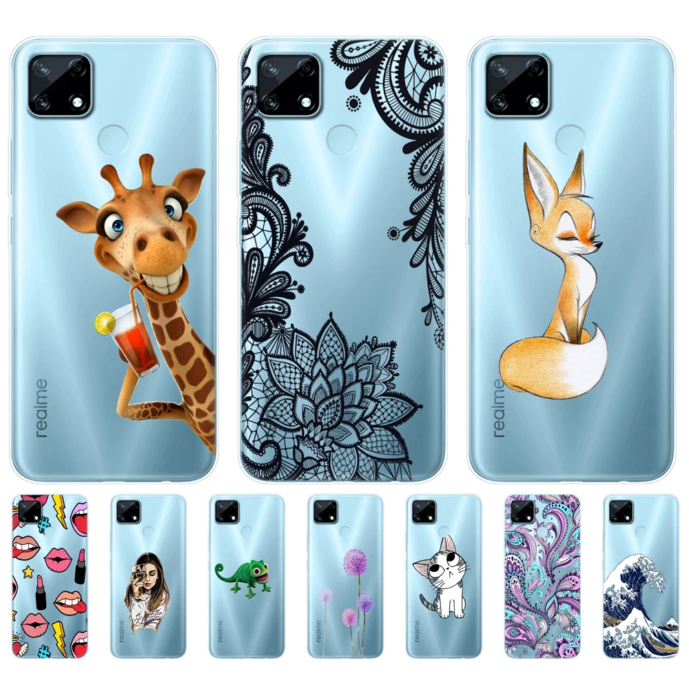 for realme c12 c25 c25s 7i global case silicon back cover for realme narzo 20 30a phone case tpu soft funda coque bumper etui free global shipping