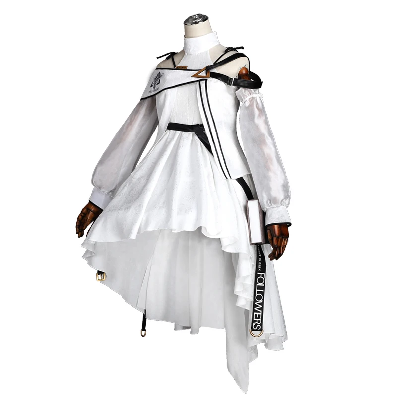 Game Arknights Nightingale White Uniform Dress Cosplay Costume Halloween Suit For Women Outfit New | Тематическая одежда и