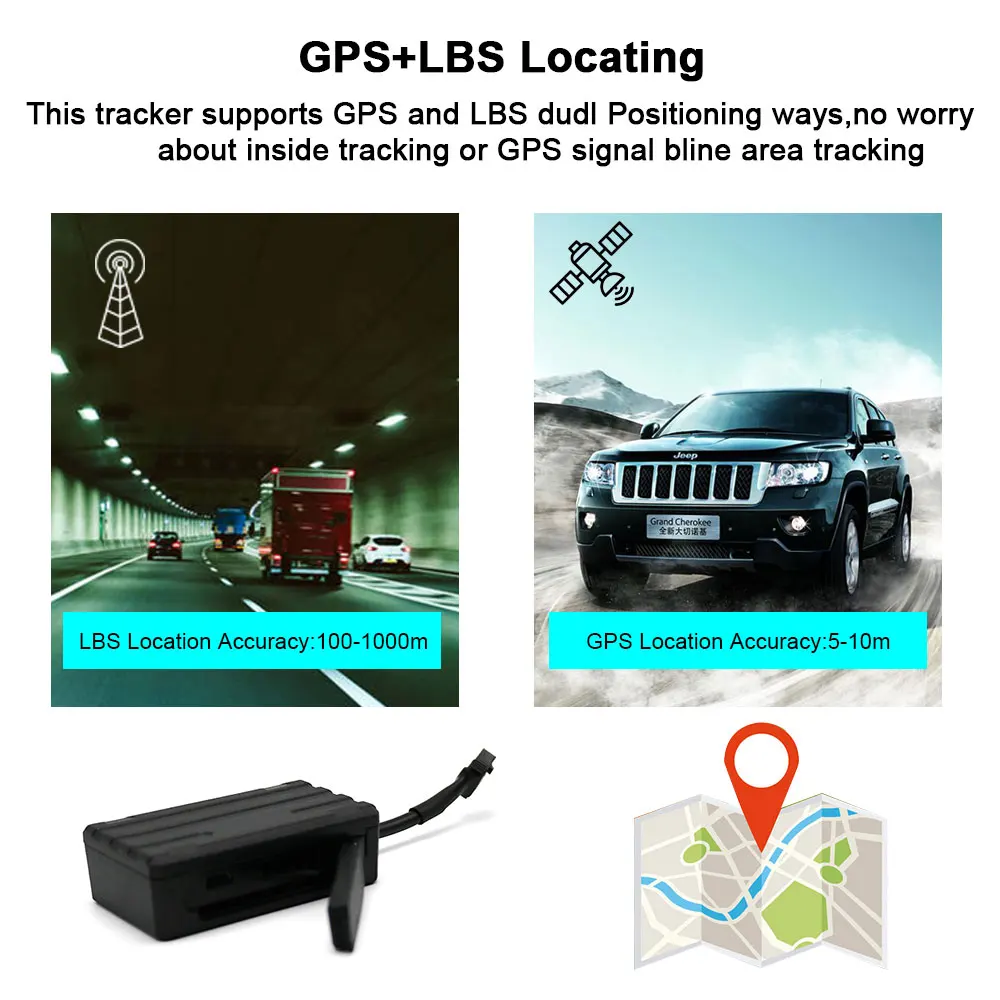 GPS-трекер LK210 для автомобилей и мотоциклов GPS GSM защита от потери