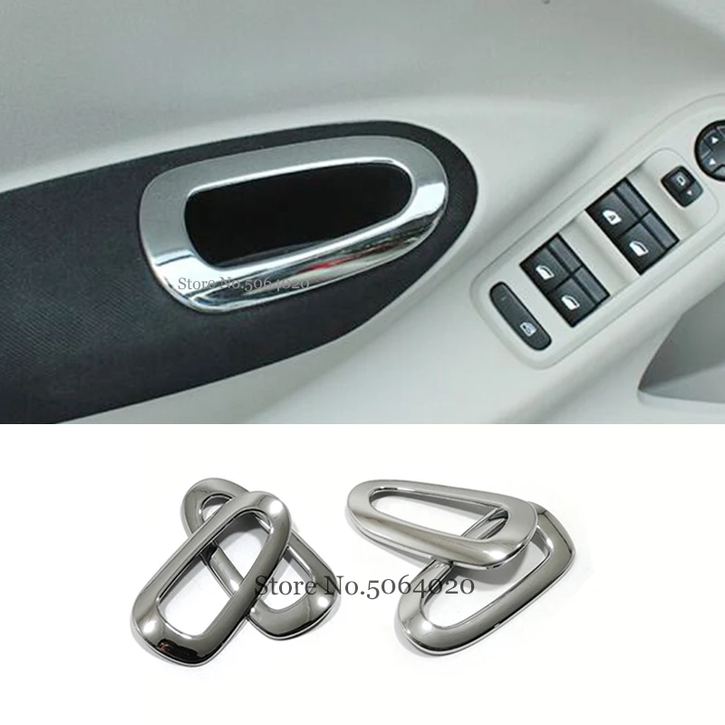 

For Citroen Elysee C-Elysee 2014 2015 2016 accessories ABS Chrome Car Door handrail Switch frame Cover Trim Car Styling 4pcs
