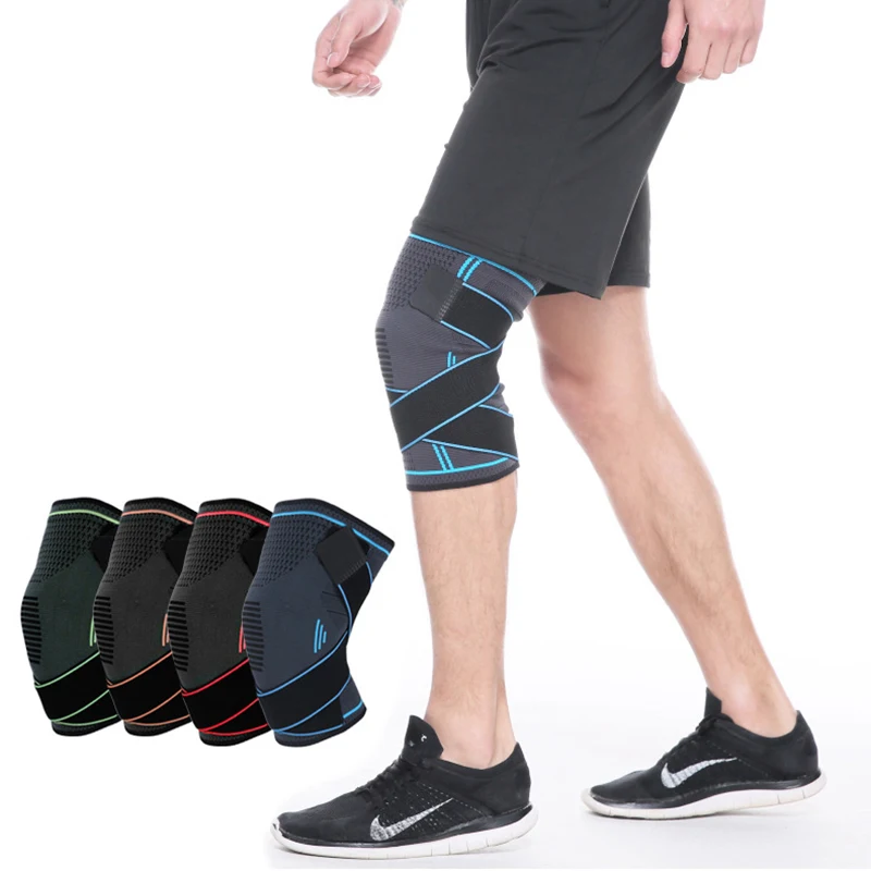 

1PC Knitting Breathable Kneepad Sports Safety Knee Pad Training Running Basketball Elastic Knee Brace Bandage Support Protector