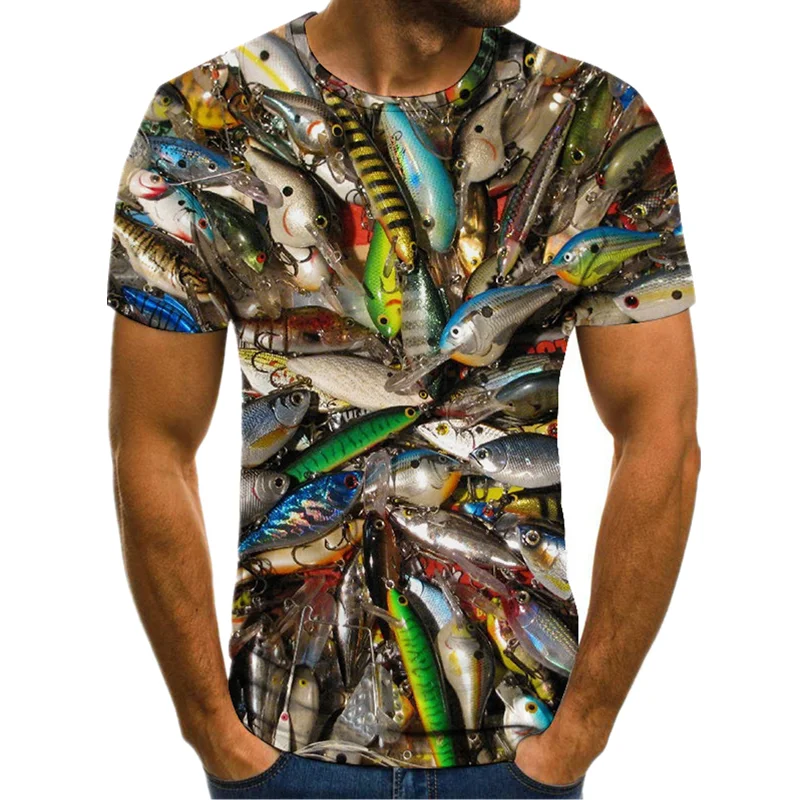 

2021 Hot New Men Leisure 3D Printing T-Shirt, Funny Fish Printed Men And Women Tshirt Hip Hop T-Shirt Harajuku Print T-Shirt Top