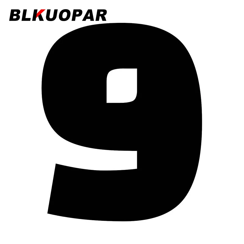

BLKUOPAR для № 9, наклейка на лобовое стекло, мотоциклетная доска для серфинга, автомобильные аксессуары