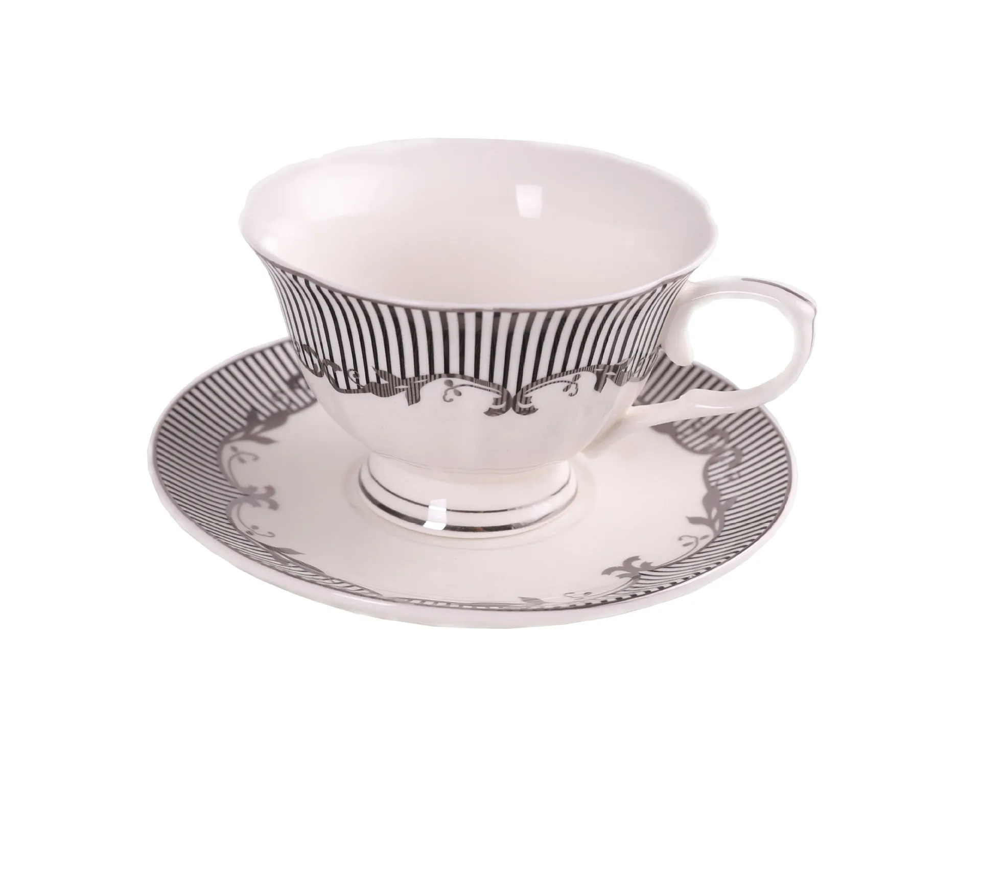 

Ceramic coffee cup and saucer European style coffee cup set English afternoon tea cup teacup with saucer