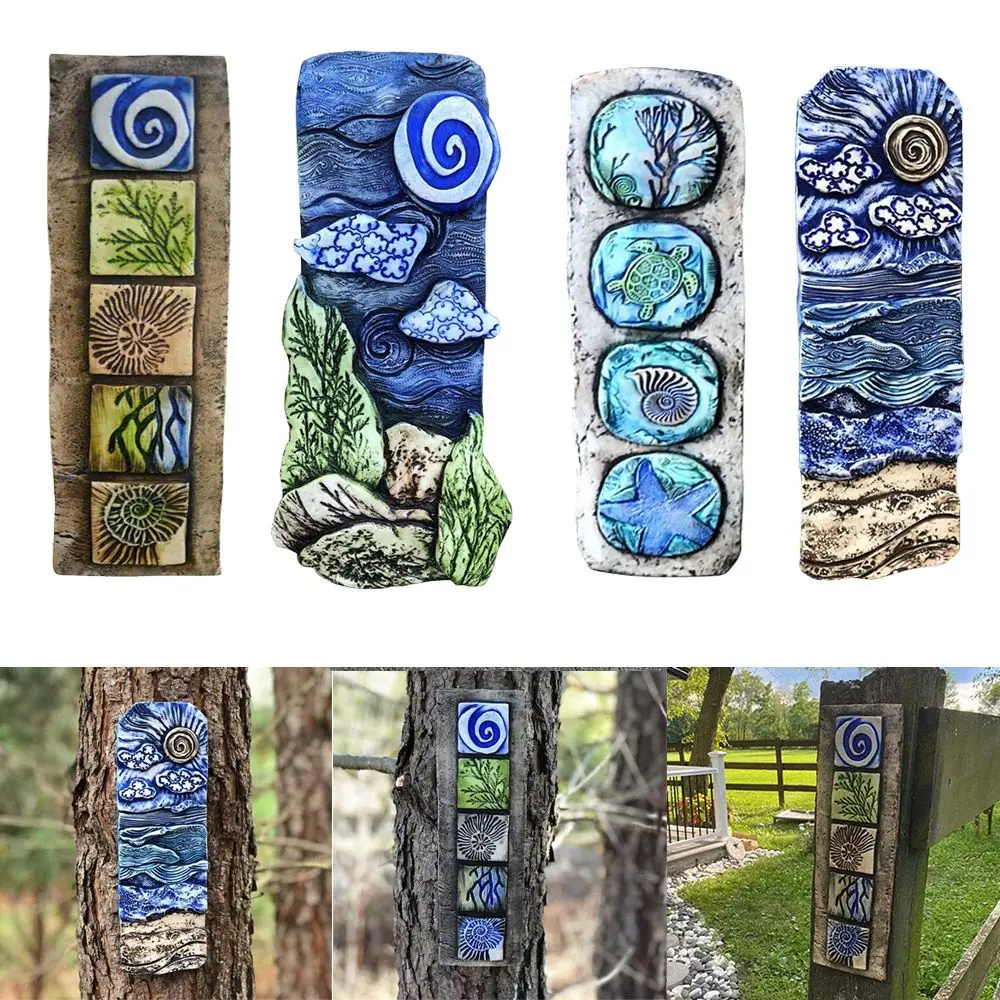 

Starry Sky Ocean Garden Wall Art Decoration Sculpture Yard Decor Acrylic Ocean Element Doorplate Ornament Handmade Tree Decor