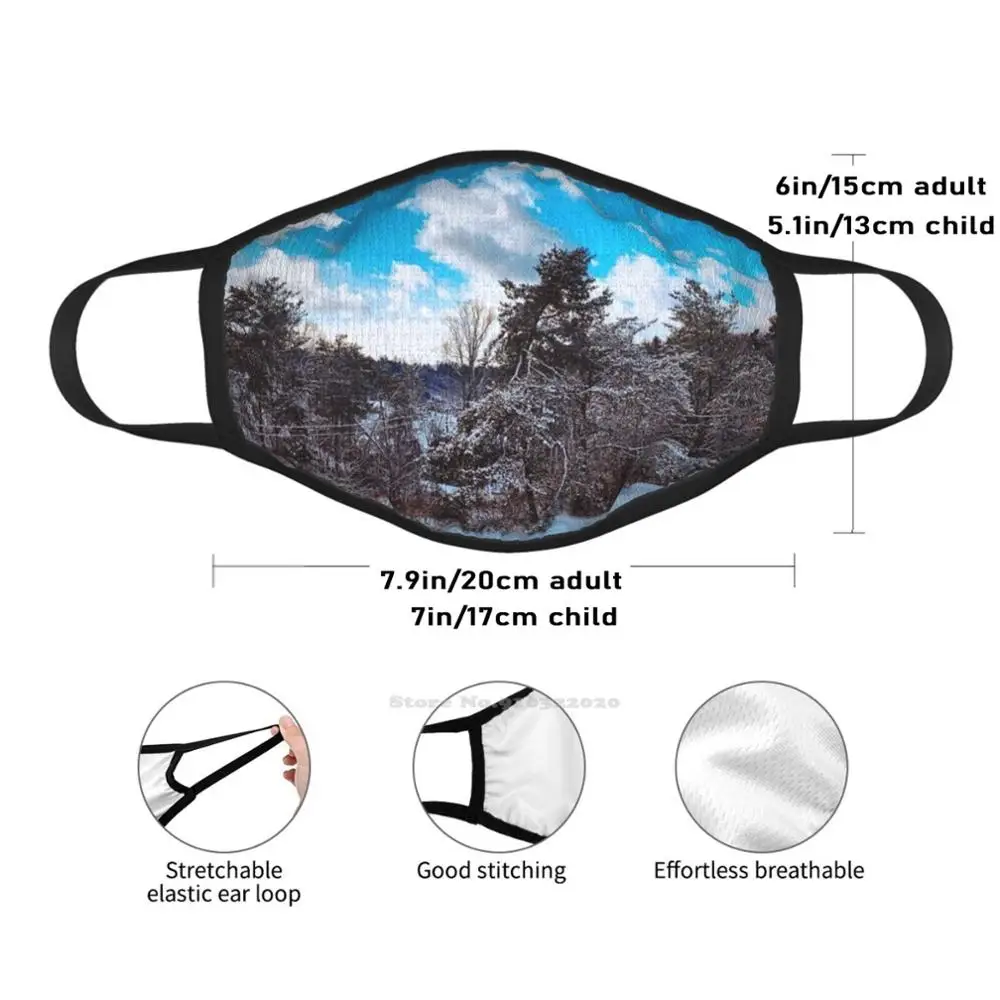 Маска для лица снежная солнцезащитная Зимняя