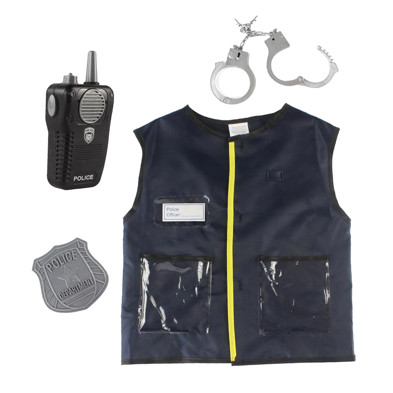 

4 Pieces Kids Dress up Vest Career Costume Occupation Unisex Role Play Clothes with Accessories for Pretend Play Party Supplies