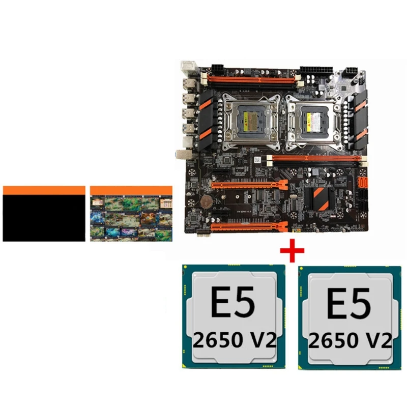 U50D X79 Dual CPU Motherboard LGA 2011 E-ATX Main Board USB3.0 SATA3 PCI-E 3.0 16X NVME M.2 SSD Support Xeon processor | Компьютеры и