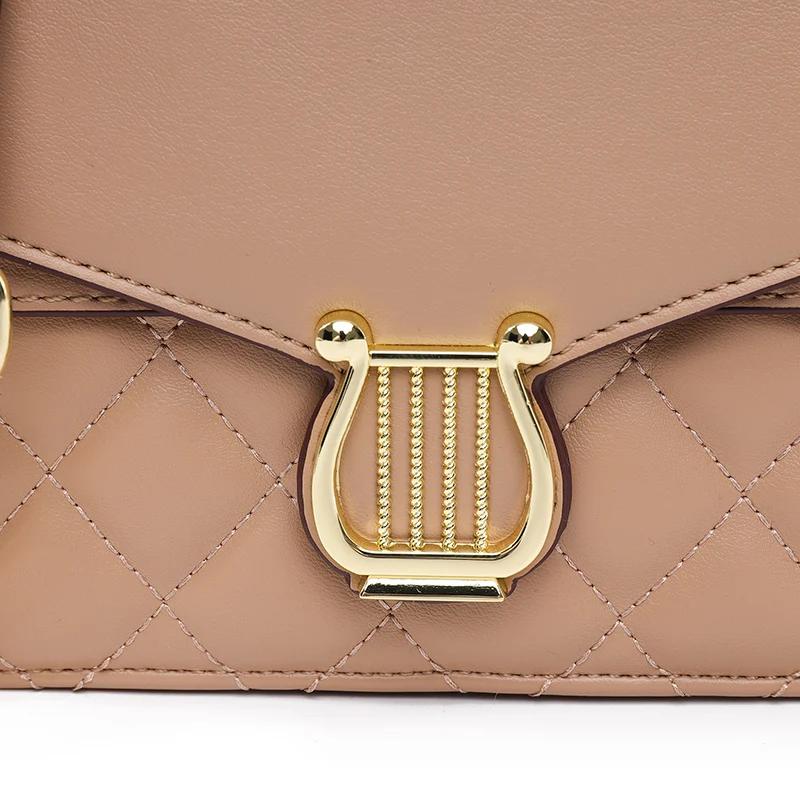 

2021 Fashion Lattice Pattern PU Leather Messenger Bag Women Solid Color Casual Purse Female Shoulder Crossbody Handbag Pouch