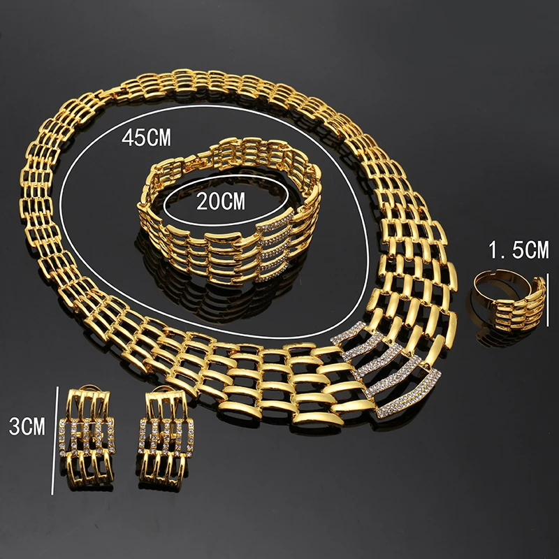 

Fani Nigerian woman accessories jewelry set Brand Dubai gold designer Jewelry Set Wholesale Fashion African Beads Jewelry Set