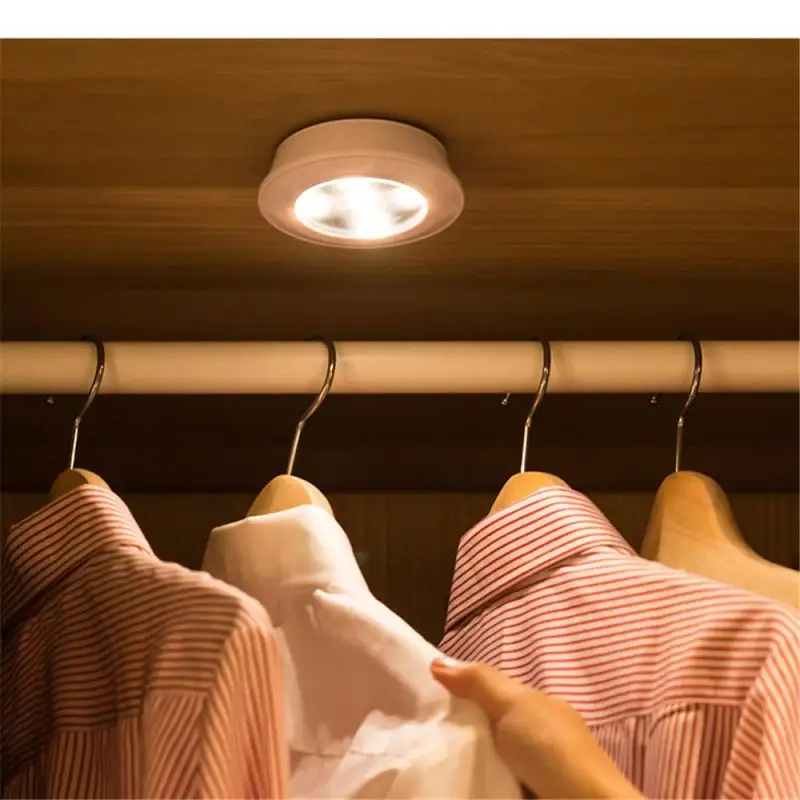 3 шт. белый шкаф под шкафом ночник с питанием от аккумулятора 5 светодиодный