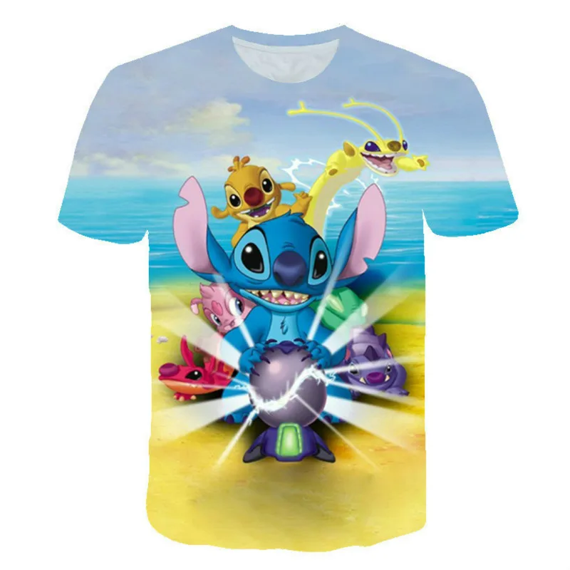 

Boys and girls round neck short sleeve 3D animal T-shirt, Harajuku Street printing interesting fashion casual clothing T-shirt