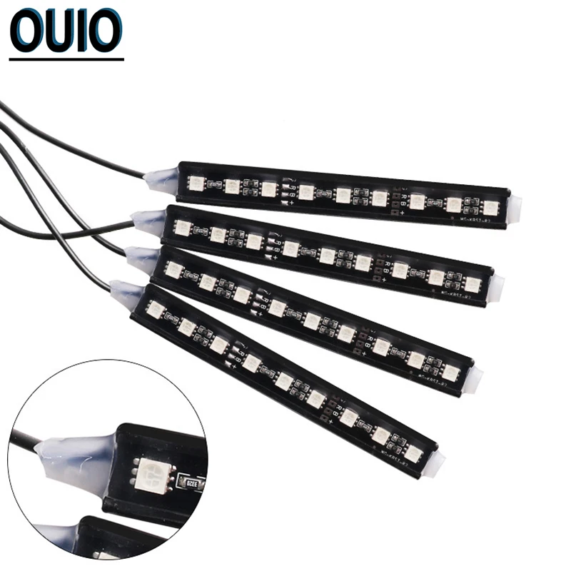 1 комплект Автомобильная светодиодная лента RGB светильник Полоса декоративные