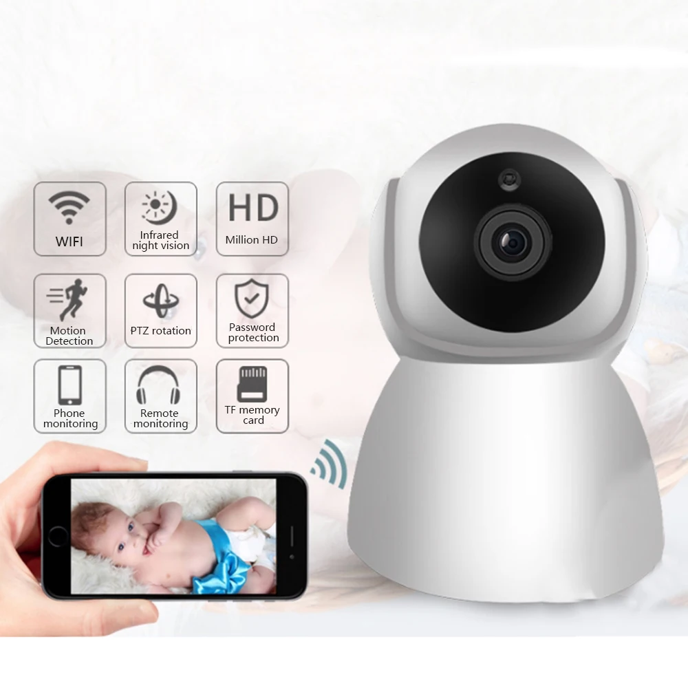 1080P HD беспроводная WiFi PTZ IP камера двухсторонняя аудио 360 градусов панорамная мини