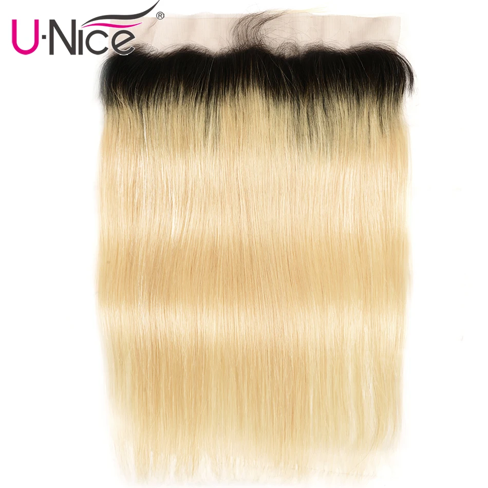 Волосы UNICE бразильские прямые волосы с фронтальным кружевом 13 &quotx 4&quot свободная