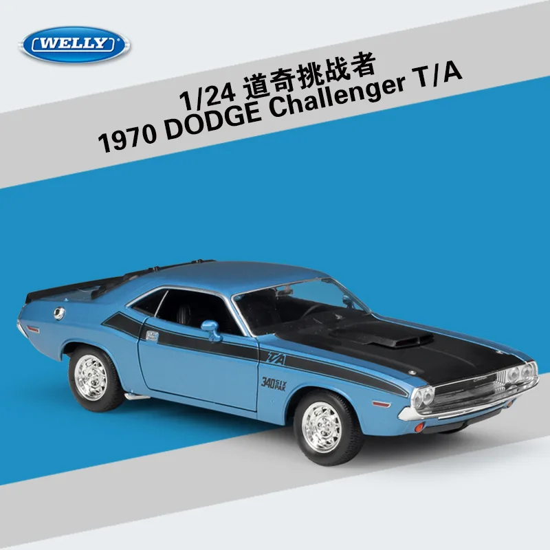 

1:24 Dodge Challenger 1970 DODGE Challenger T/A Simulation Alloy Car Collection Model Children's Gift