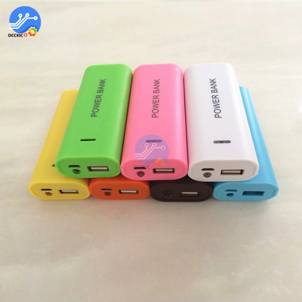 

USB power bank supply 18650 battery box 5V1A DIY kit No welding mobile powerbank case mobile phone accessories