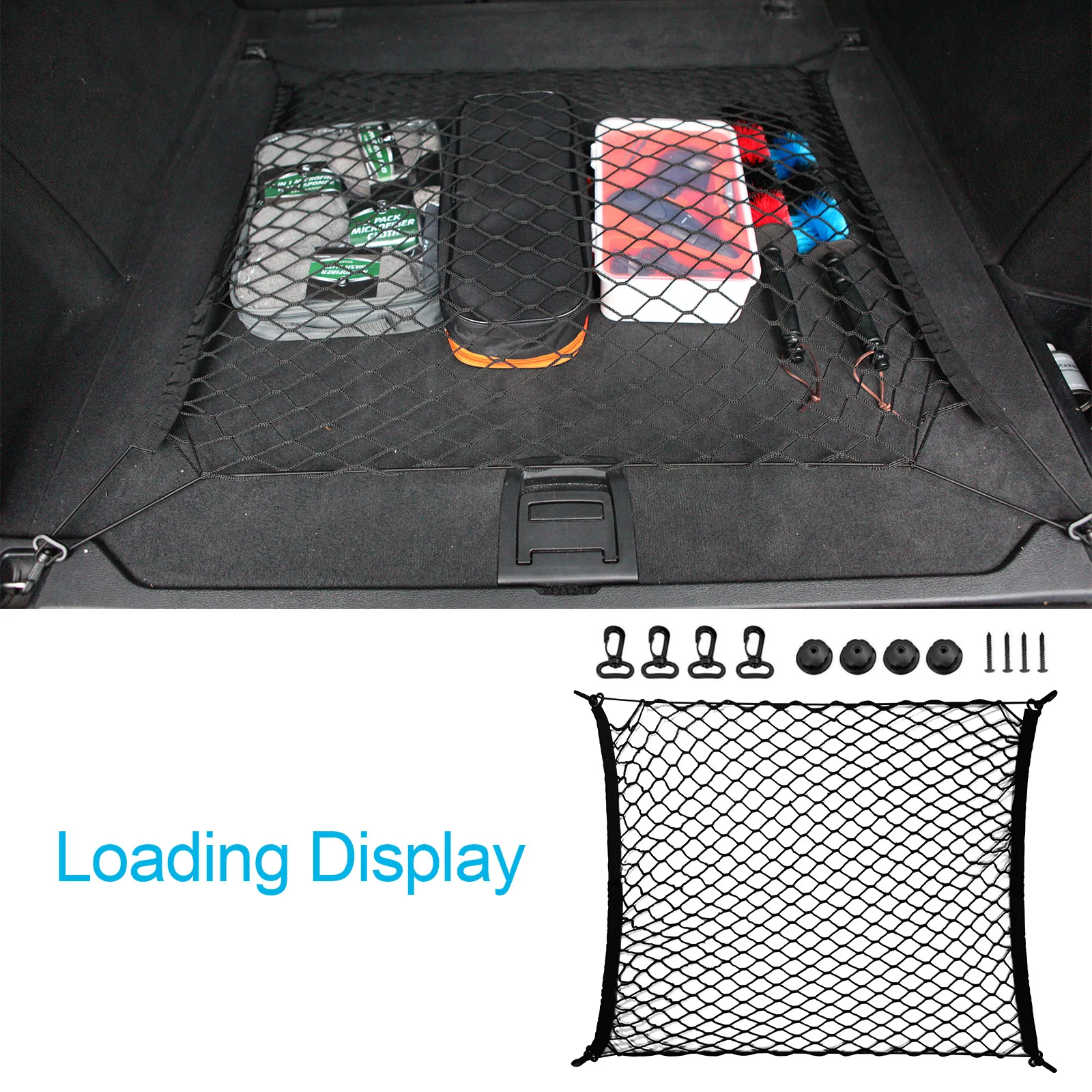

Car Trunk Mesh Net Cargo Luggage with 4 Hooks for Audi A1 A3 A4 A5 A6 A7 A8 B7 B8 B9 Q2 Q3 Q5 R8 RS4 S3 S4 S5 S6 S7 S8 SQ5 TT