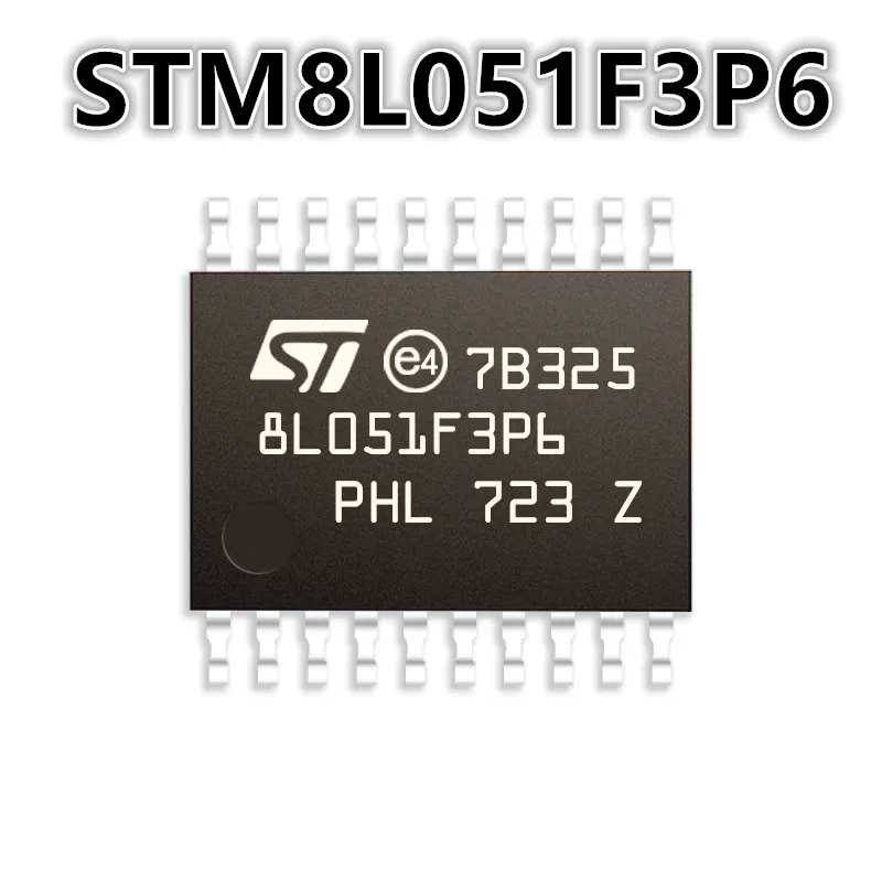 Микроконтроллер Stmicroelectronics STM8L051F3P6 TSSOP20 ST IC, микроконтроллер для домашнего интерьера 16 МГц/8 КБ flash/8-битное микроуправление