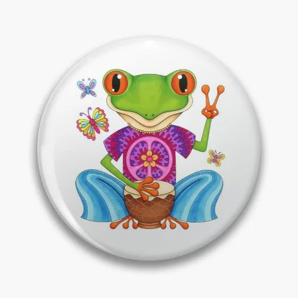 

Мира Лягушка красочная хиппи лягушка искусство по мягкой кнопке булавка Декор Милая брошь ювелирные изделия мультфильм любимый лацкан бул...