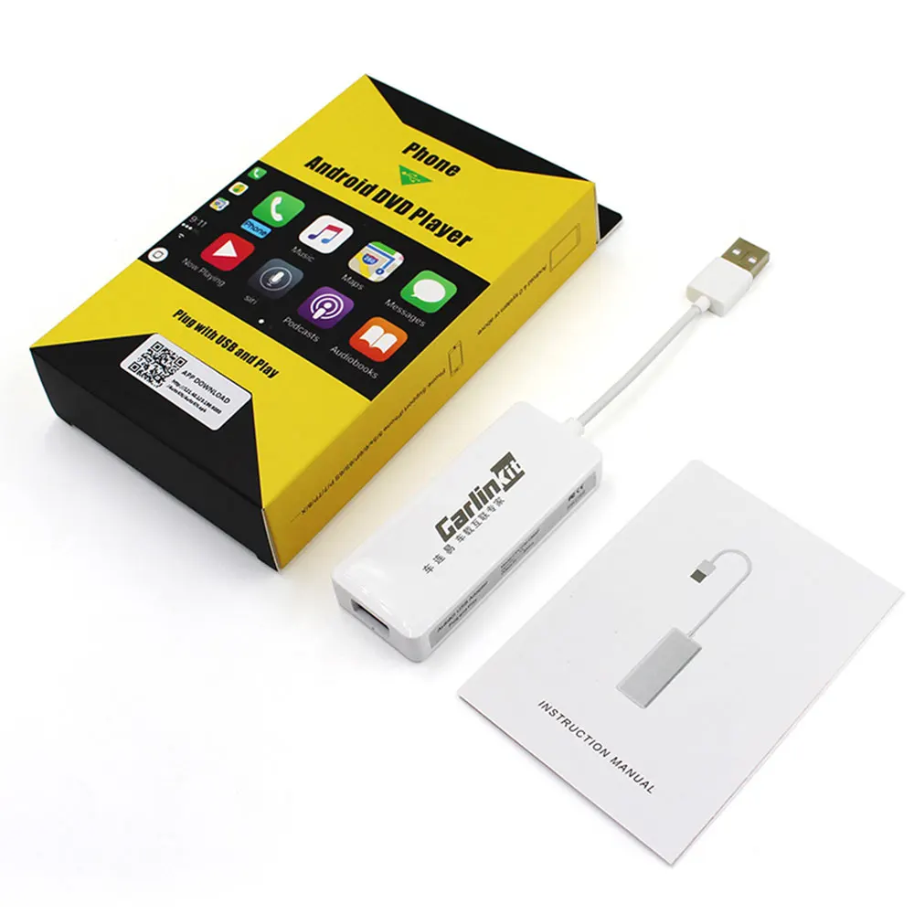 

2021Carlinkit USB CarPlay Dongle/Android Auto for Android Car Android Multimedia Player IPhone Android Phone Wired Autokit Black