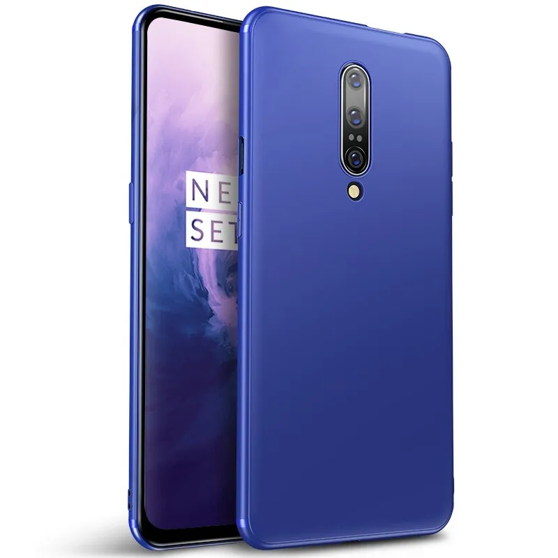 Синий Матовый чехол для oneplus 7 pro Чехол oneplue 7 силиконовый чехол черный мягкий Mofi ультра тонкий защитный чехол oneplus 7 Pro - Цвет: Синий