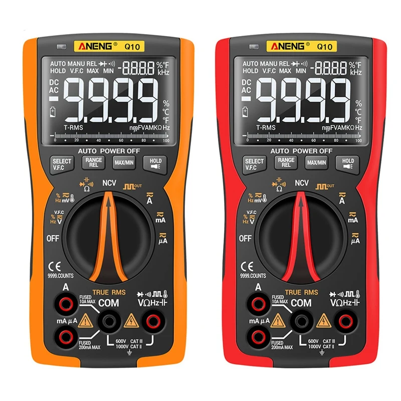 

Цифровой мультиметр ANENG Q10, 9999 тестер, True RMS, аналоговые DIY Φ NCV тестеры