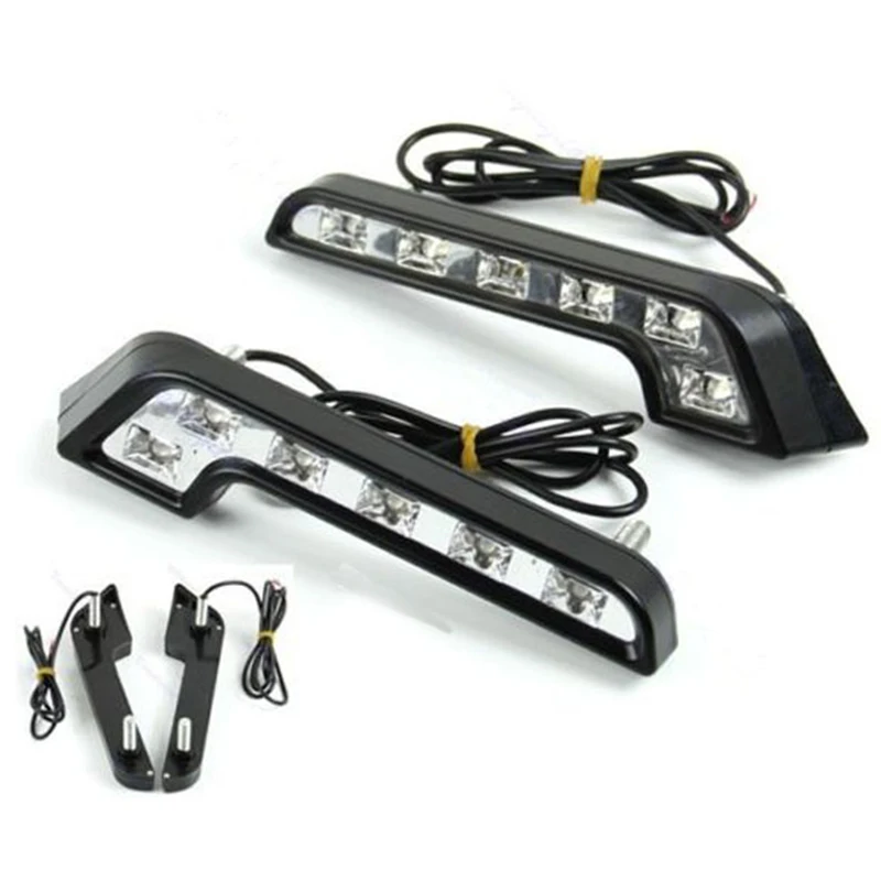 Комплект из 2 предметов 3W 6LED универсальный авто дальнего света тумана 12 В DRL