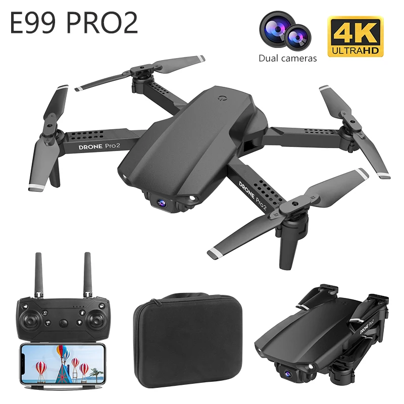 

E99 Pro RC Drone Optical Flow Dual 4K HD Camera Professional Aerial Photography Helicopter Foldable Quadcopter For Kid Gift Toys