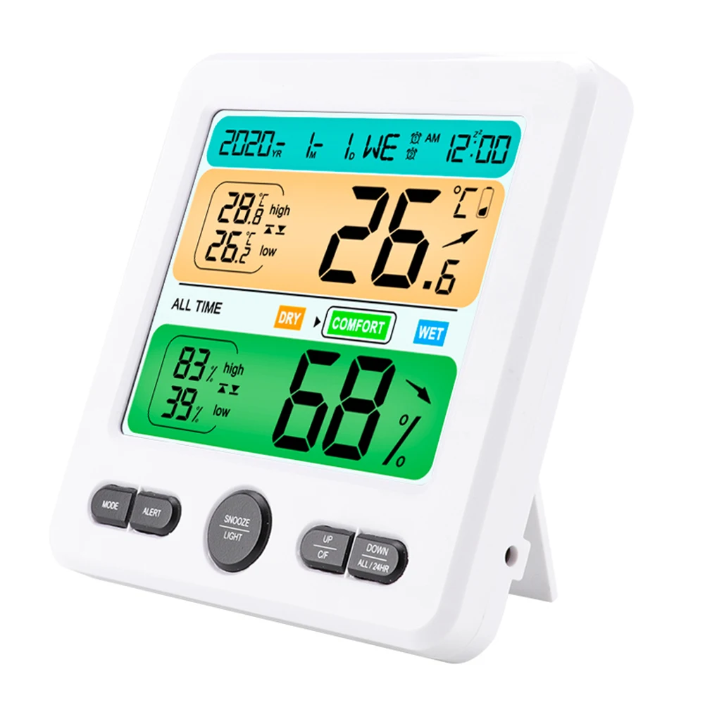 

Digital Thermometer Hygrometer LCD HD Screen Digital Temperature Humidity Moisture High Precision Measurement Tool