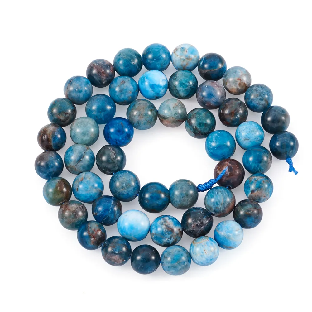 

Natural Stone Beads 8mm Apatite Round Loose Spacer Bead for Jewelry Making DIY Charm Bracelet Accessories About 50pcs/strand