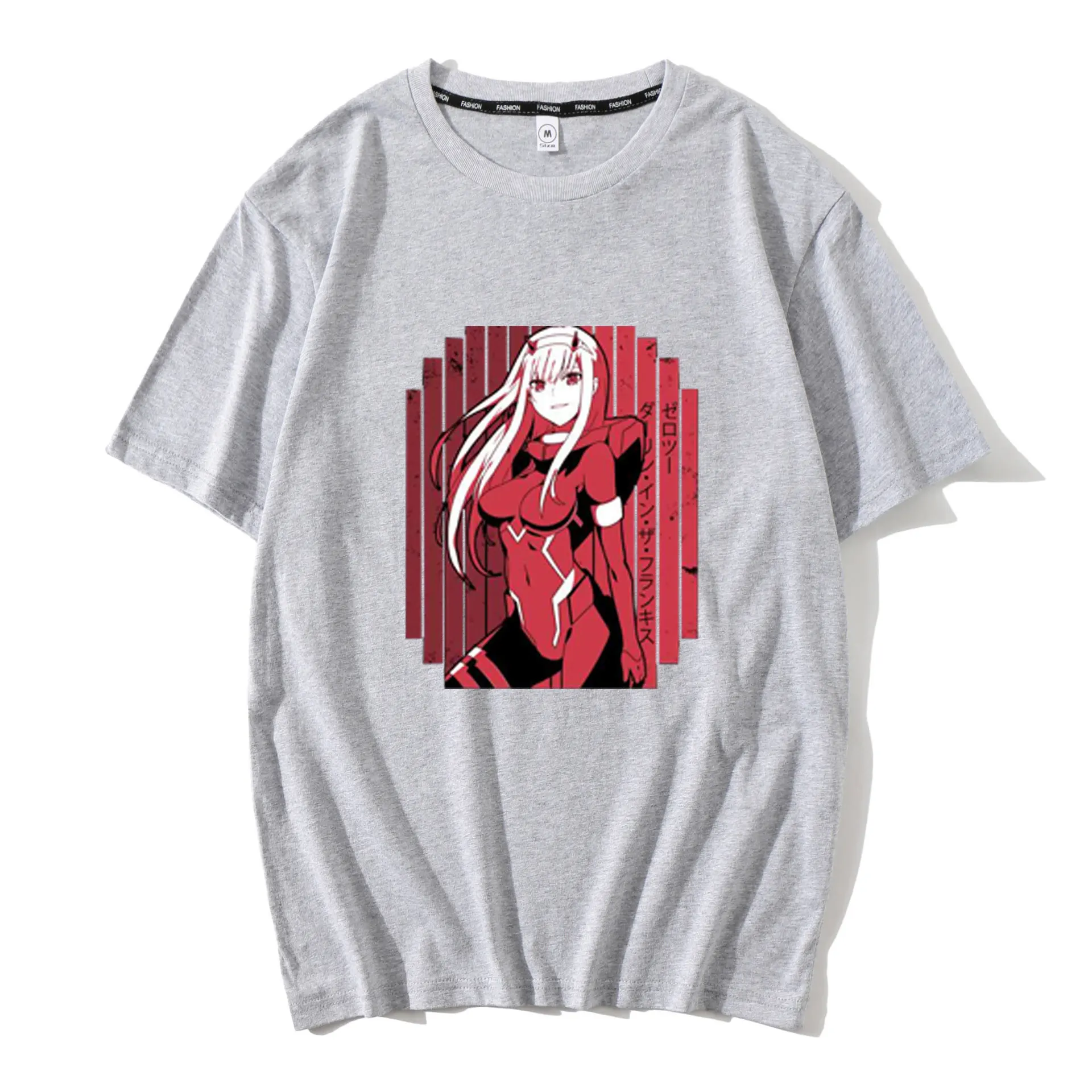 

Zero Two Darling In The Franxx White Anime Manga T Shirt Men Tops Hipster T-Shirts O-Neck Cotton Tee Shirt