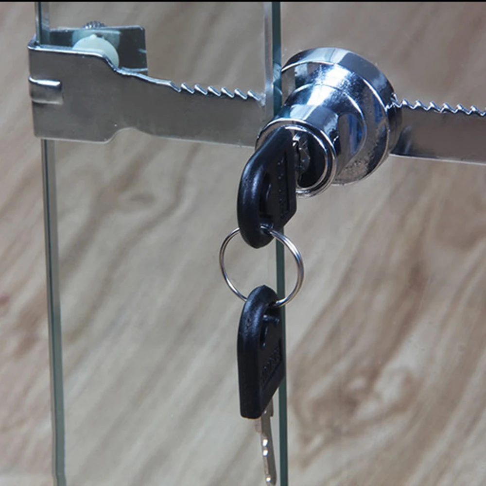 2 шт. раздвижные Стекло дверной замок шкафа шкафчика гардероба ящик обувного