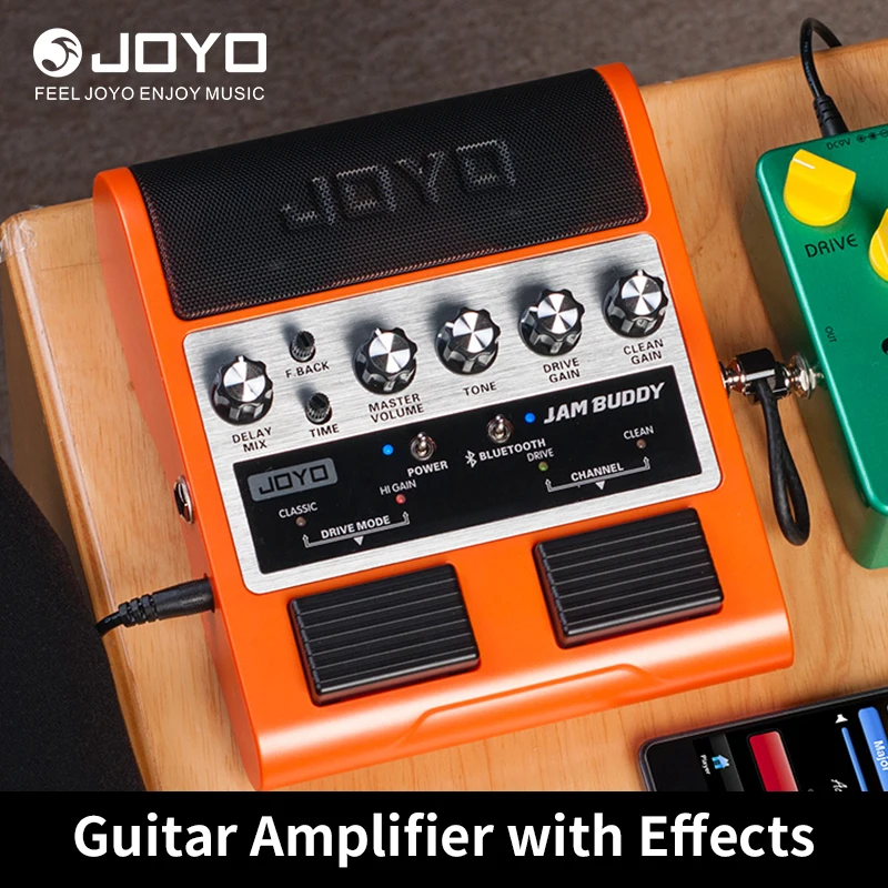 JOYO JAM BUDDY Guitar Amplifier BT4.0 Dual Channel 2 * 4W Pedal Style Guitar Amp Speaker with Delay Overdrive Clean Effects