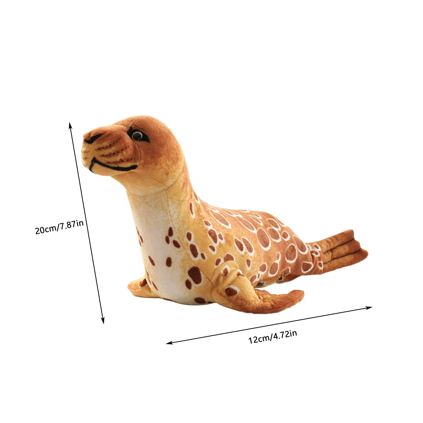 Мягкая Плюшевая 3D кукла в виде морского льва 38 см | Мягкие игрушки животные