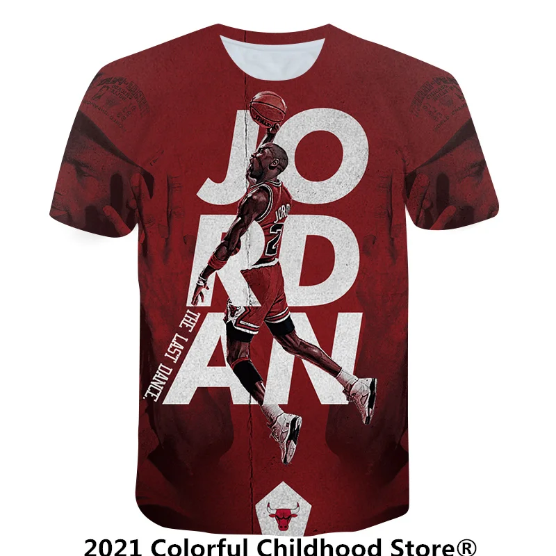 

3D Kids Basketball Star Number Fox T-shirts Harajuku T-shirt Boys and Girls Xxx Summer Clothes Top Hip Hop 4-14T Streetwear