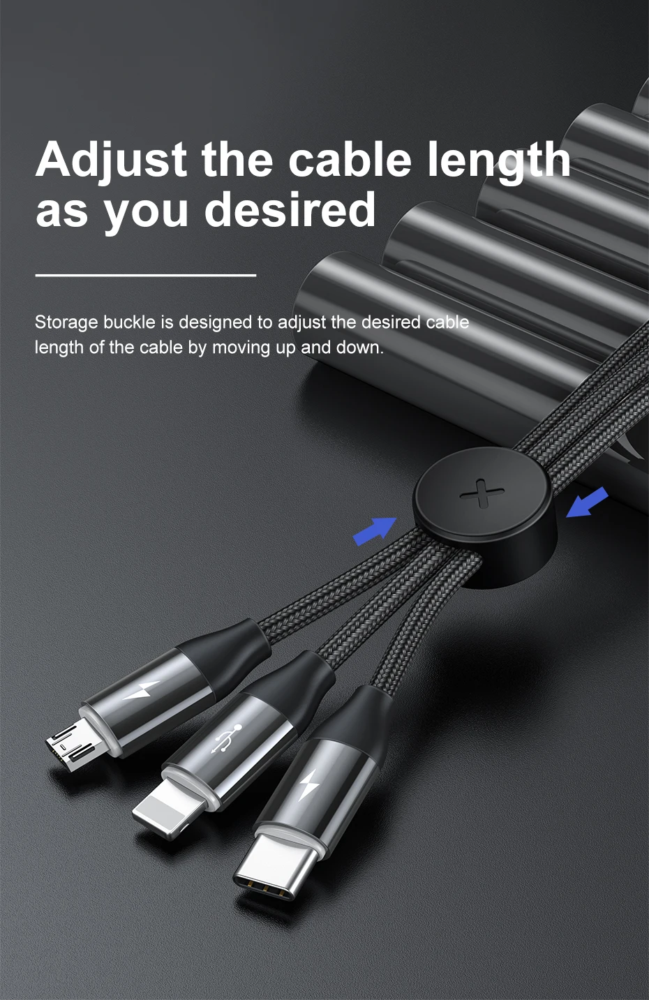 Baseus 3 в 1 USB кабель для iPhone Micro usb type C кабель для Android для мобильного телефона Магнитный зарядное устройство с интерфейсом Lightning Кабель USBC Microusb