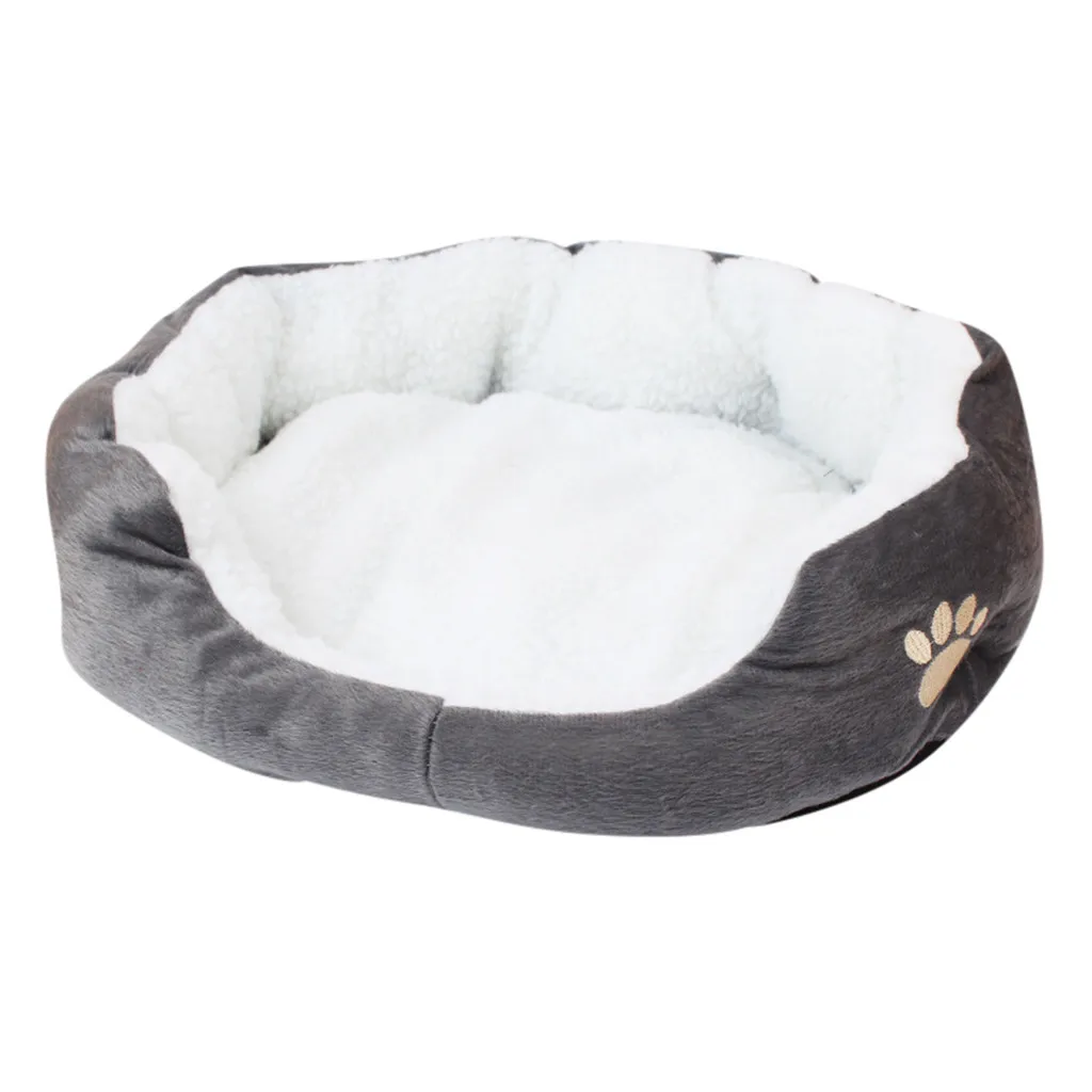 Pet Dog Puppy Cat Fleece Warm Bed House Plush Cozy Nest Mat Pad Sofa Cushion Sleeping For Winter 19Dec24 | Дом и сад