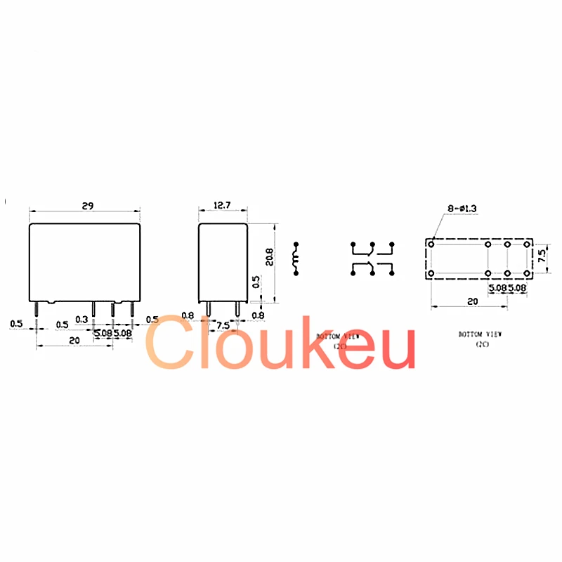 HK14FH DC12V SHG 16A реле DIP8|Реле| |