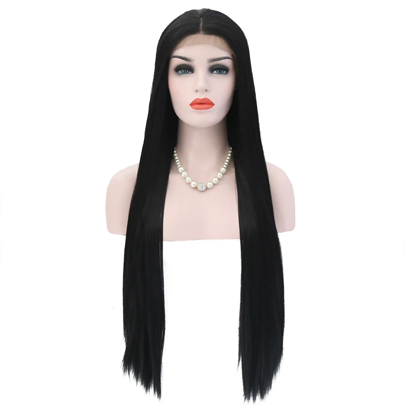 Женский парик из длинного синтетического кружева JOY & BEAUTY Парик Черного Цвета 28