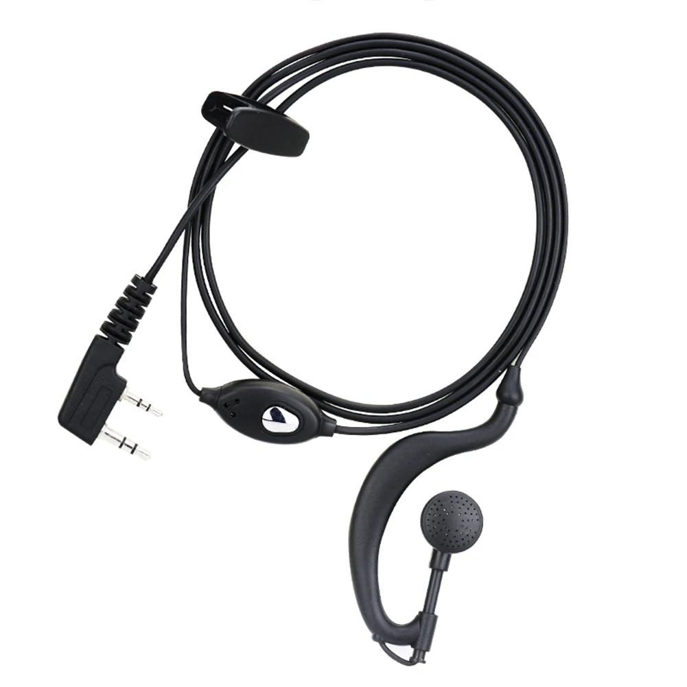 

Black Earpiece Two Way Ham Walkie Talkie Portable Earphone Radio Accessories Ear-Hook For BaoFeng UV5R Series