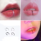 Женское кольцо для носа, искусственное кольцо для носа, кольцо для перегородки, кольцо для пирсинга на рту, кольцо для имитации пирсинга, кольцо для тела