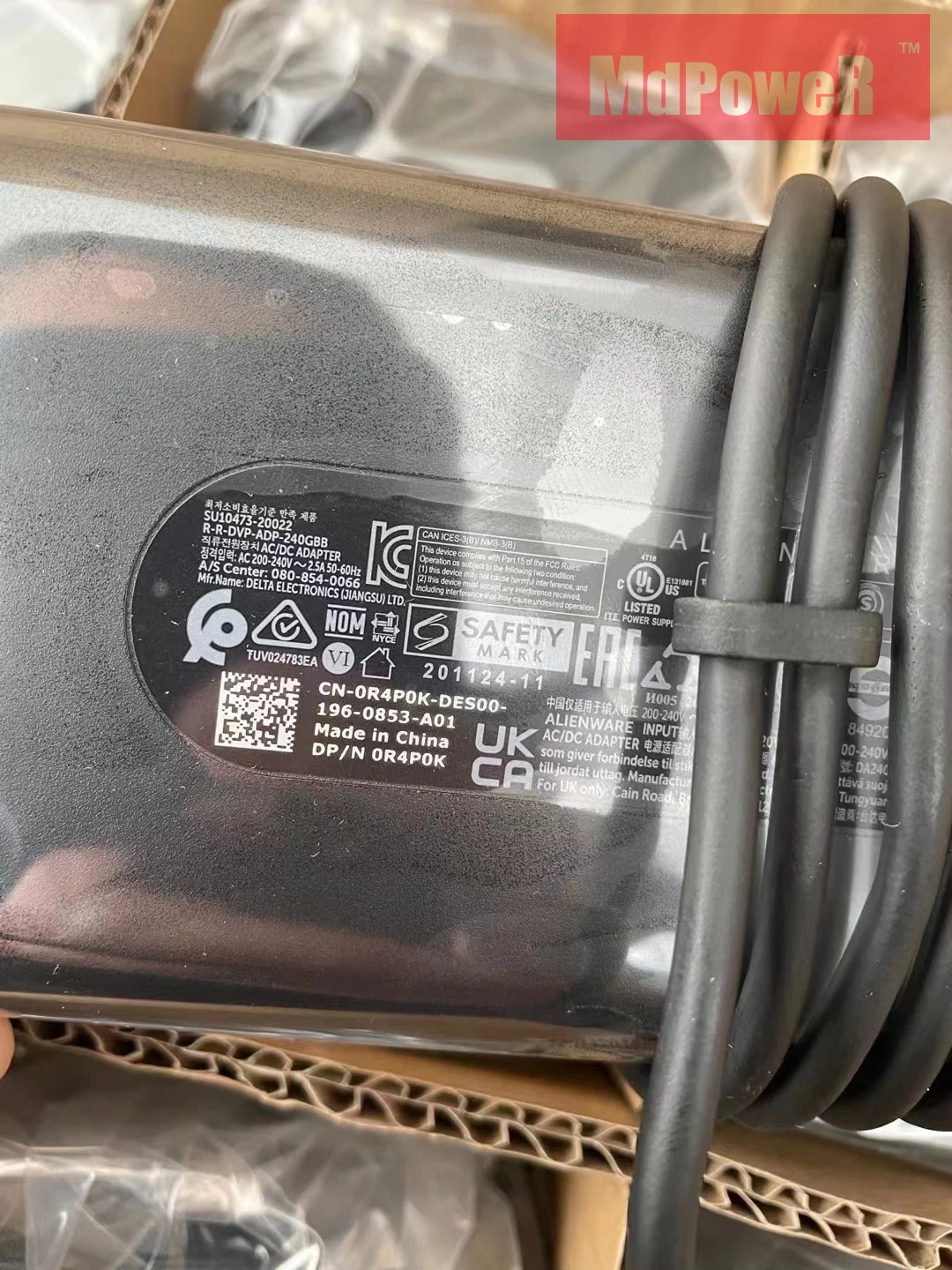 Оригинальное зарядное устройство GAN 19 5 в 240 А Вт адаптер переменного тока для DELL