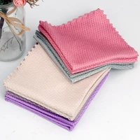 5pcs 3pcs efficient microfiber fish scale wipe cloth anti grease wiping rag efficient washing dish home kitchen cleaning towel