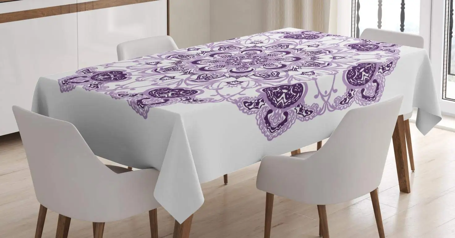 Скатерть с изображением символа Мандала стиль кольцо 8 Форма природа Чистой