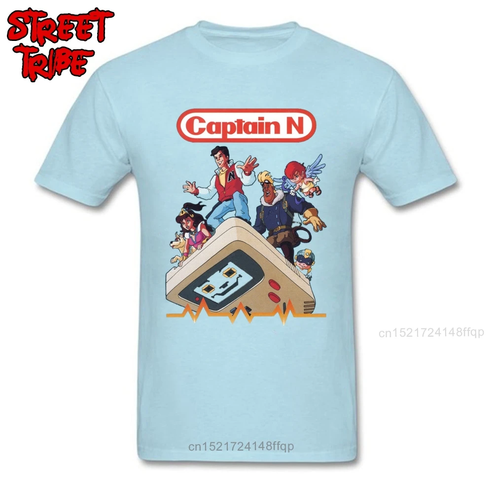 Футболка Captain N Мужская новинка футболка из 100% хлопка футболки Super Merio летние