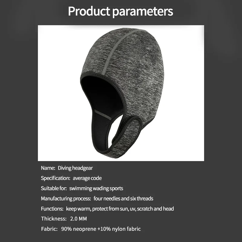 

Winter Warm Diving Hat Hood 2mm Thicken Diving Winter Swim Swimming Cap Protect Protection Ear Caps Hats For Man Women